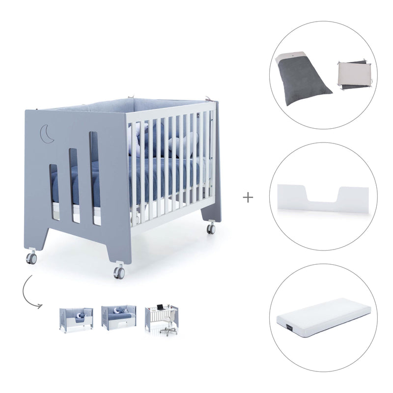 Babybett-Schreibtisch 60x120 cm (2in1) blau · Omni C181-M7741