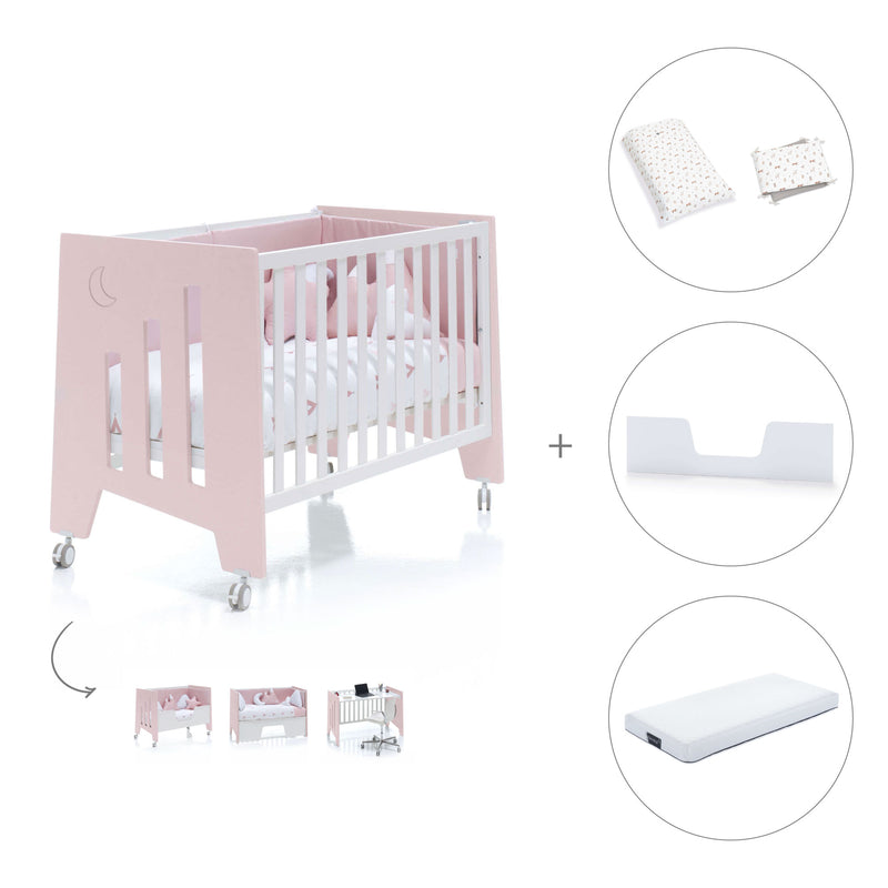 Cot and desk 60x120cm 5 stages Omni Pink · C181-M7742