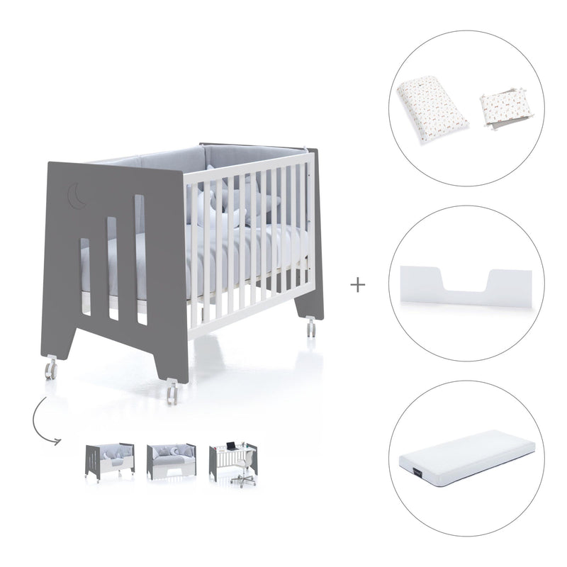 Co-sleeping cot 60x120 cm (5in1) charcoal · Omni C181-M7769