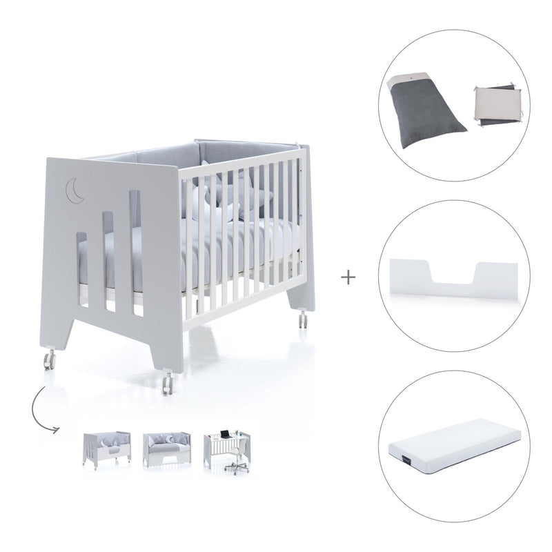 Berço co-sleeping 60x120 cm (5in1) cinzento · Omni C181-M7778