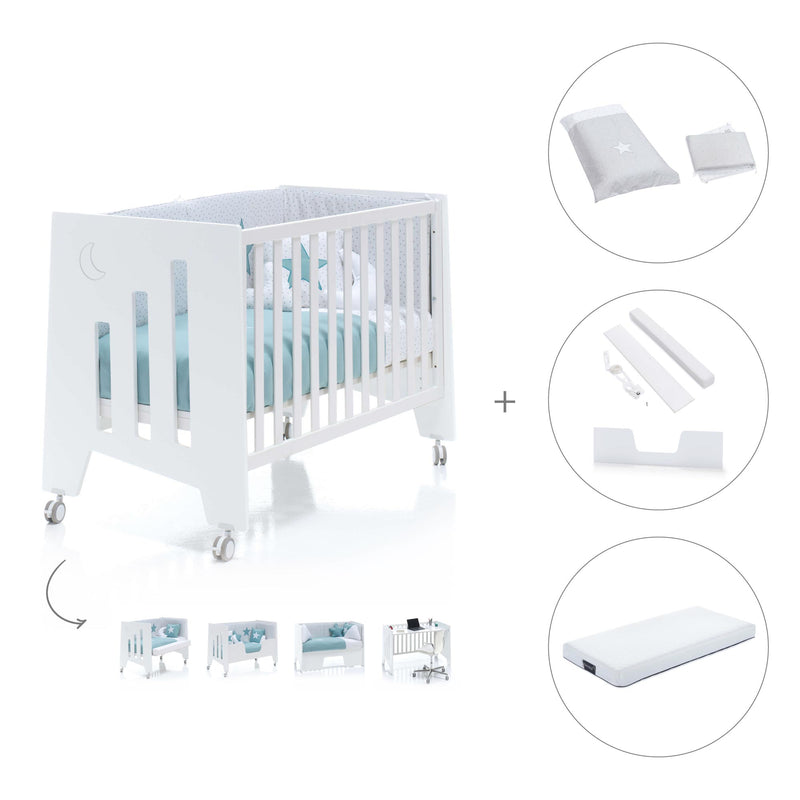 Cot and desk 60x120cm 5 stages Omni White · C181-M7700