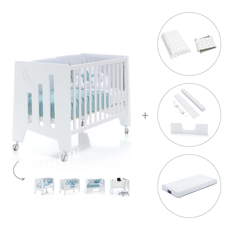 Cot and desk 60x120cm 5 stages Omni White · C181-M7700