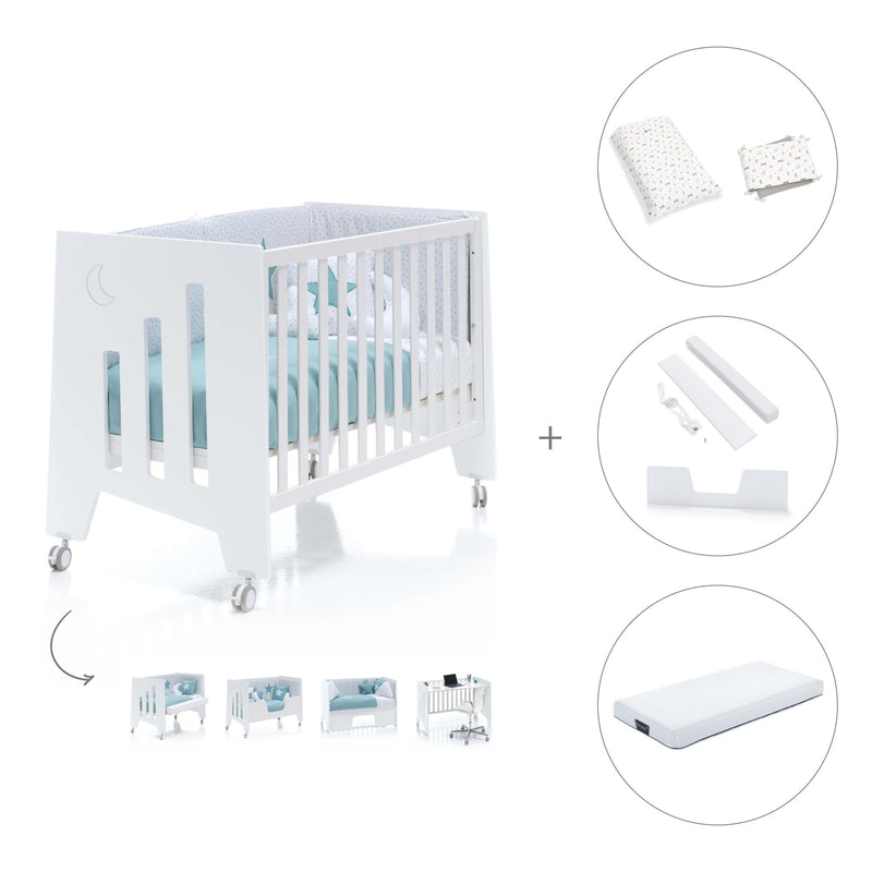 Lit bébé-bureau 60x120 cm (2in1) blanc · Omni C181-M7700