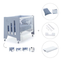 Babybett-Schreibtisch 60x120 cm (2in1) blau · Omni C181-M7741