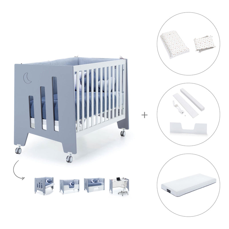 Babybett-Schreibtisch 60x120 cm (2in1) blau · Omni C181-M7741