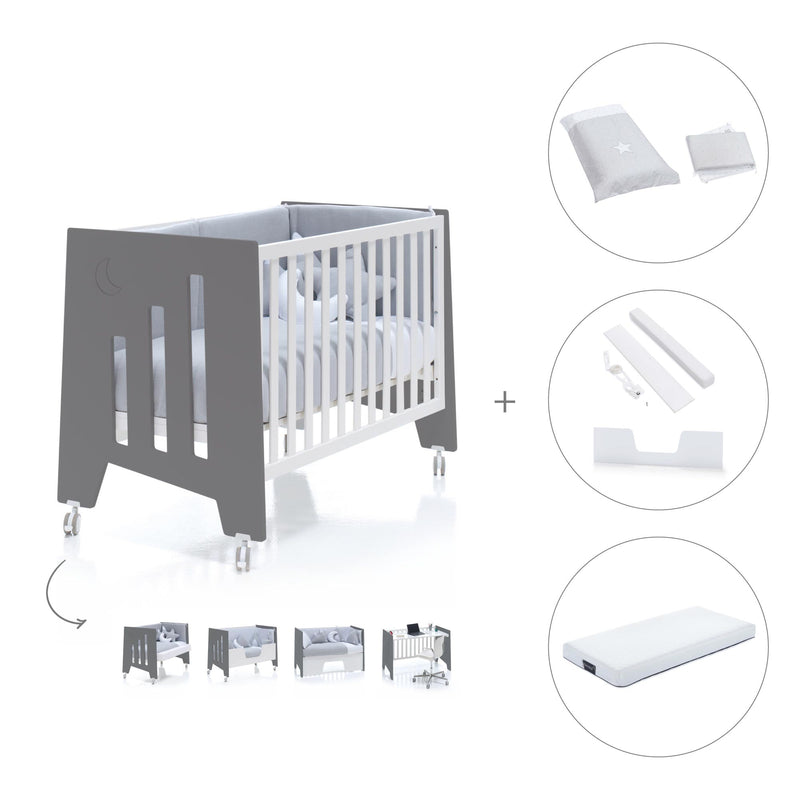 Co-sleeping cot 60x120 cm (5in1) charcoal · Omni C181-M7769