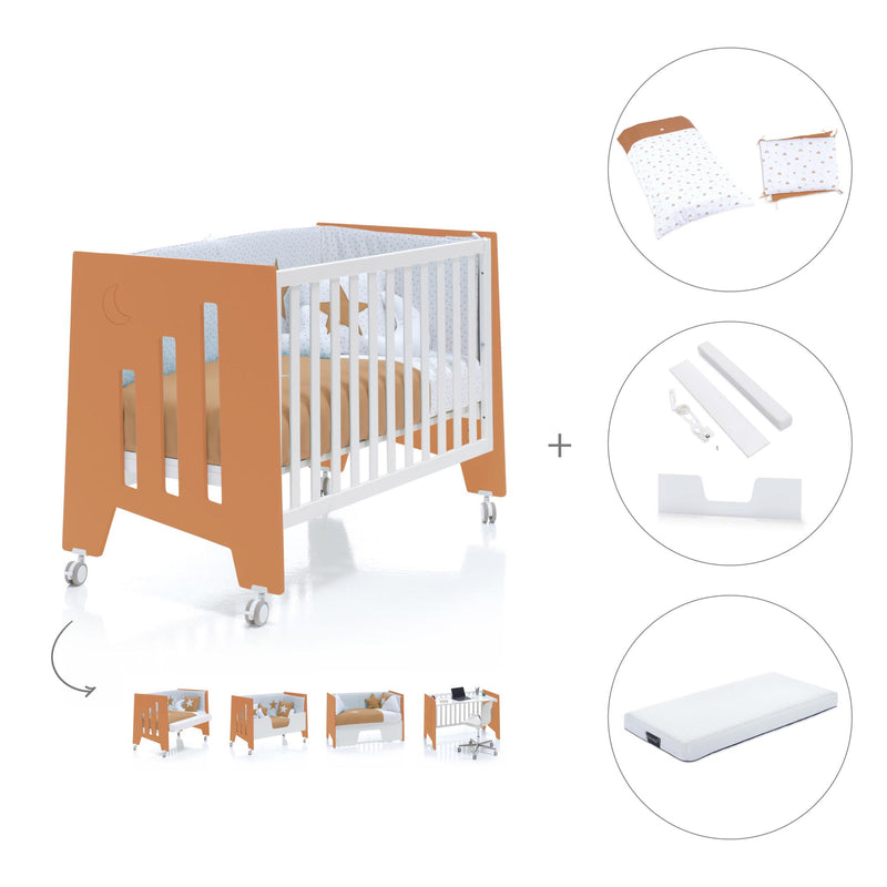 Co-sleeping cot 60x120 cm (5in1) terracotta · Omni C181-M7783