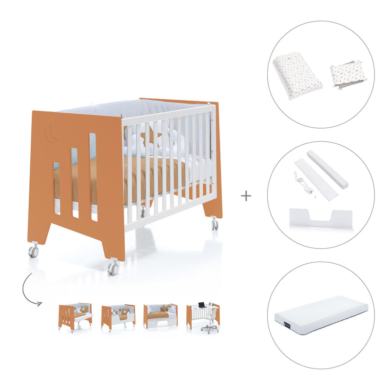 Co-sleeping cot 60x120 cm (5in1) terracotta · Omni C181-M7783