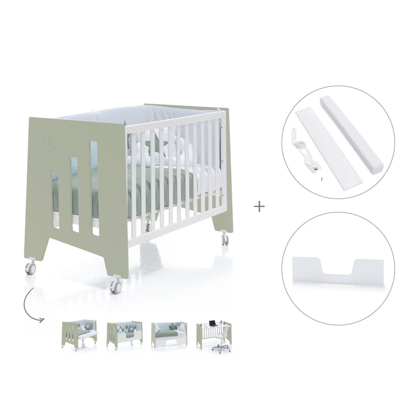 Co-sleeping cot 60x120 cm (5in1) green-olive · Omni C181-M7756