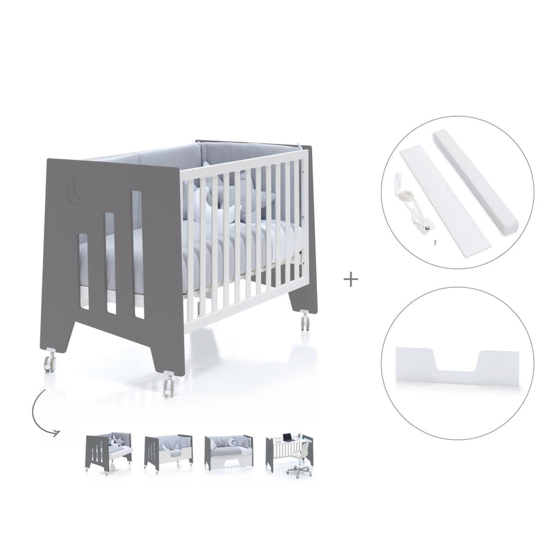 Co-sleeping cot 60x120 cm (5in1) charcoal · Omni C181-M7769