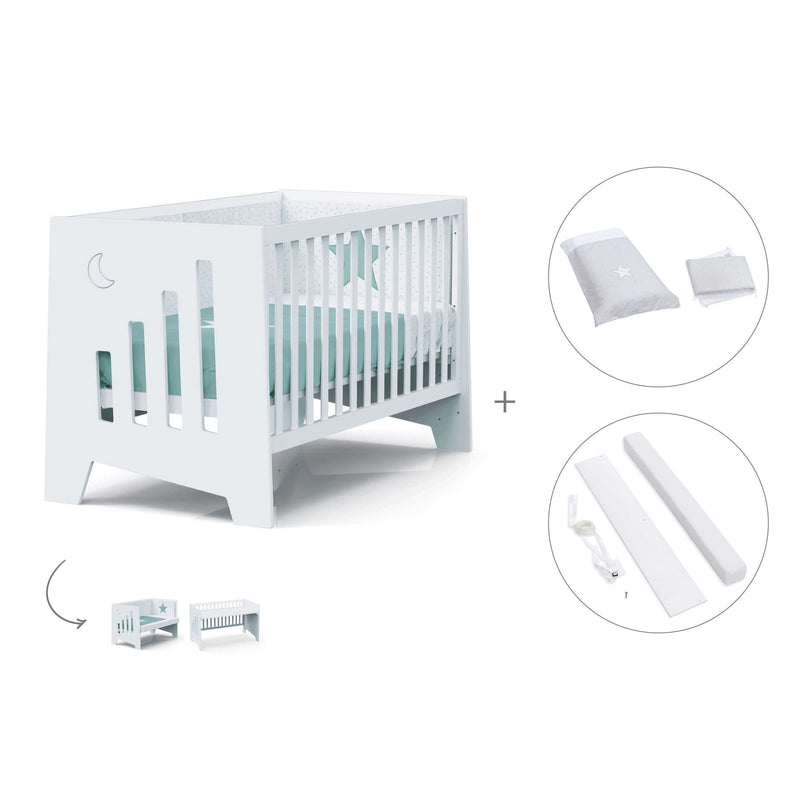 Co-sleeping and Montessori cot (6in1) Omni-XL White 70x140 · C191