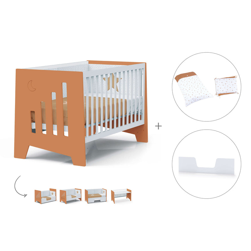 Berço co-sleeping 70x140 cm (6in1) terracotta · Omni XL C191-M7783