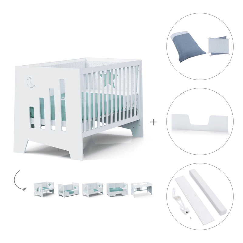 Co-sleeping cot 70x140 cm (6in1) white · Omni XL C191-M7700