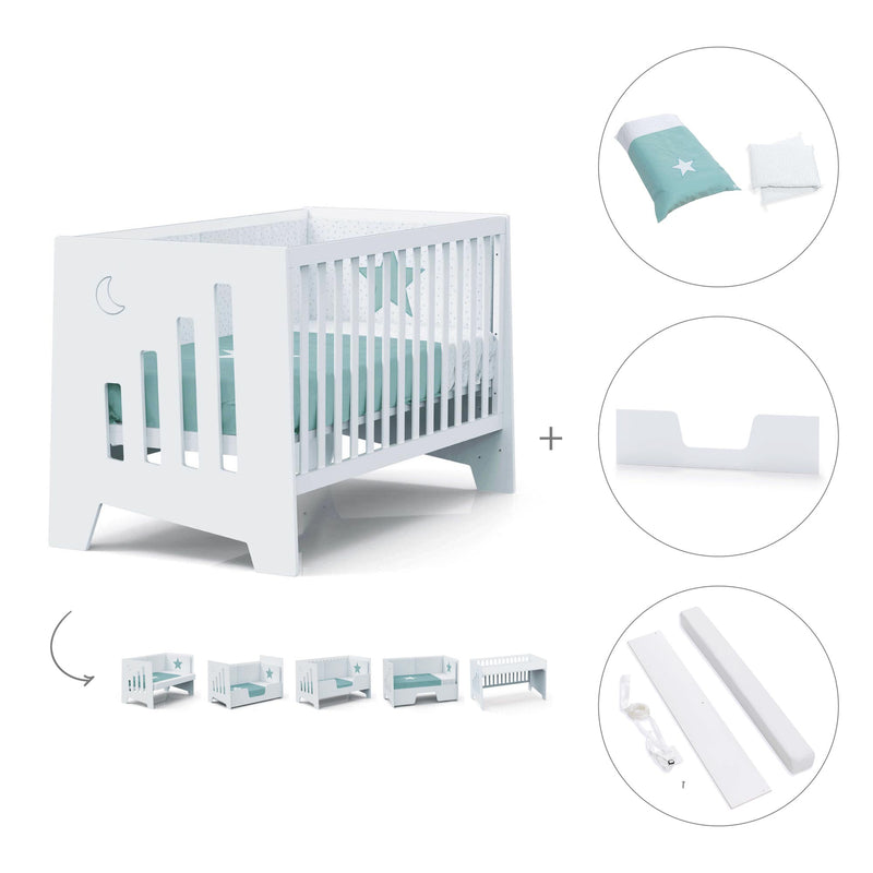 Co-sleeping cot 70x140 cm (6in1) white · Omni XL C191-M7700