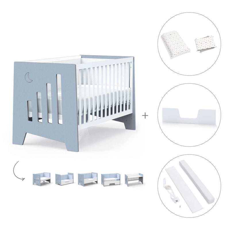 Co-sleeping cot 70x140 cm (6in1) blue · Omni XL C191-M7741