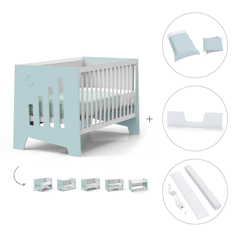 Co-sleeping cot 70x140 cm (6in1) mint · Omni XL C191-M7755