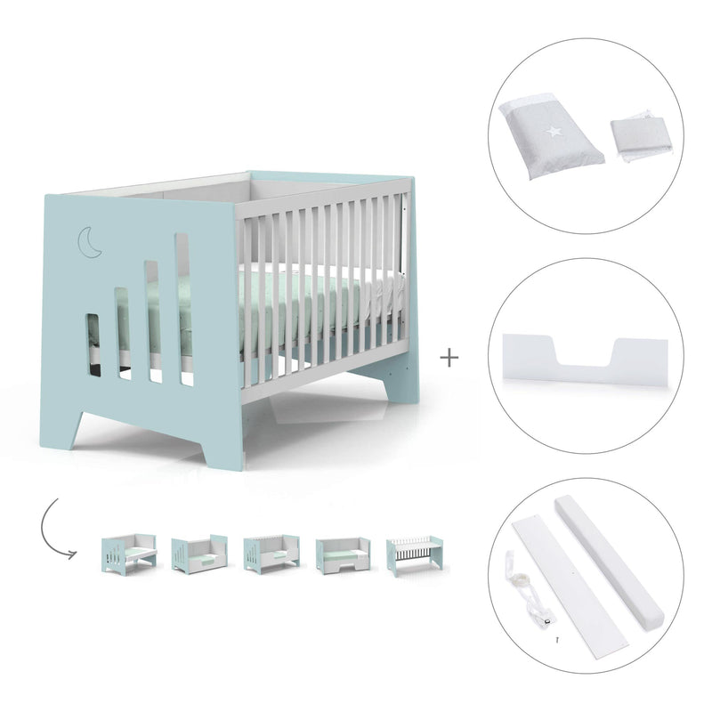 Co-sleeping cot 70x140 cm (6in1) mint · Omni XL C191-M7755