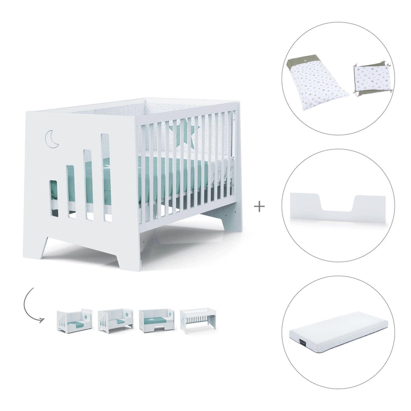 Co-sleeping cot 70x140 cm (6in1) white · Omni XL C191-M7700