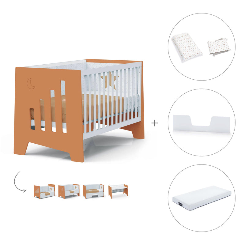 Berço co-sleeping 70x140 cm (6in1) terracotta · Omni XL C191-M7783