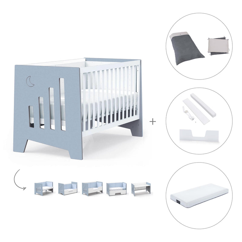 Co-sleeping cot 70x140 cm (6in1) blue · Omni XL C191-M7741