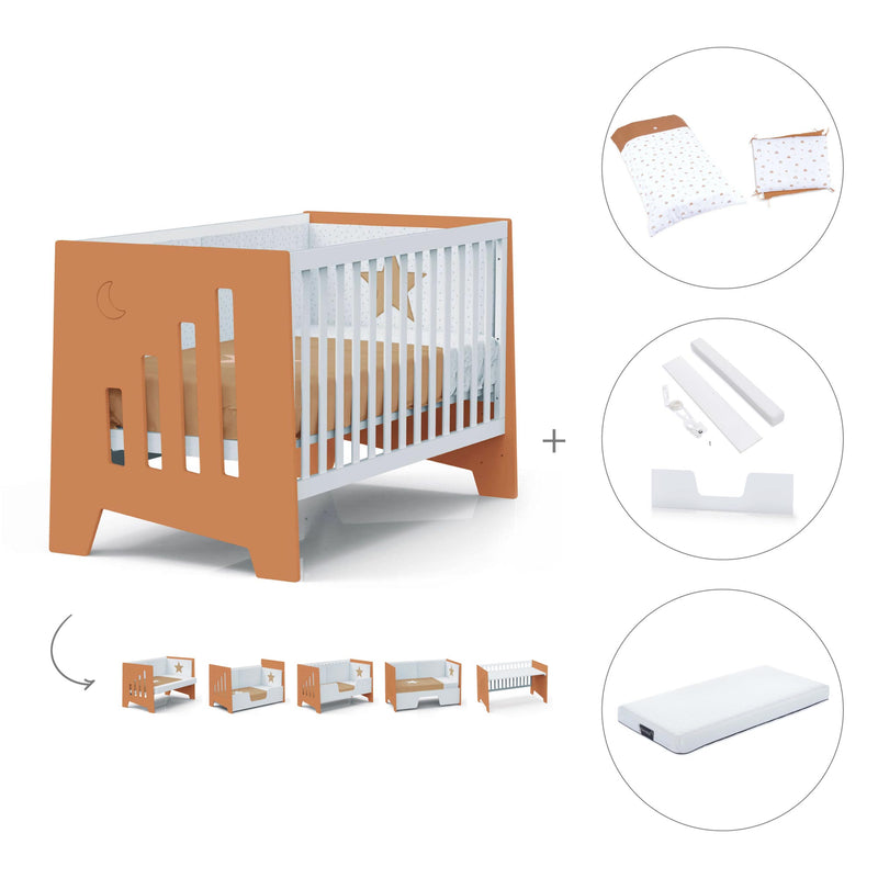 Berço co-sleeping 70x140 cm (6in1) terracotta · Omni XL C191-M7783