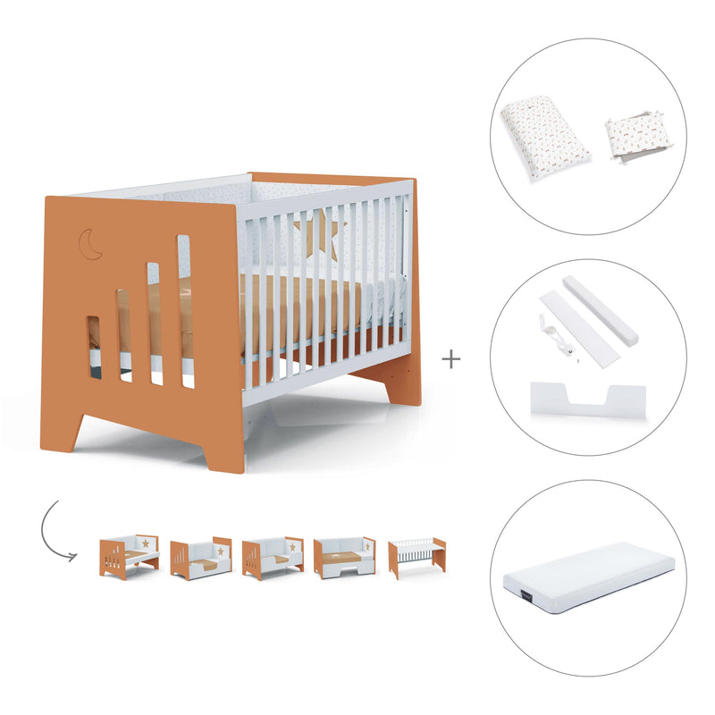 Berço co-sleeping 70x140 cm (6in1) terracotta · Omni XL C191-M7783