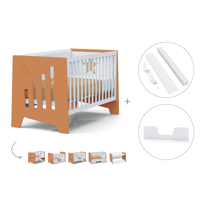 Berço co-sleeping 70x140 cm (6in1) terracotta · Omni XL C191-M7783