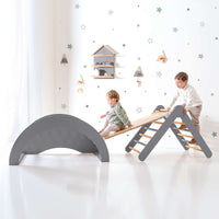 Pikler Kids Learning Gym en gris et bois