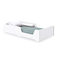 Lit bas Montessori pour enfants de 90x200 cm en blanc · Ilmoon QN200