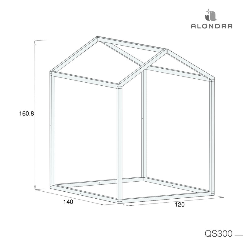 Casita de juegos Montessori 120x140 cm madera blanca · QS300-2300