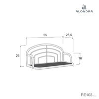 Medidas estantería infantil de rattan de Alondra