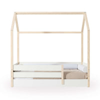 Montesori bed-house 70x140 cm in wood/white · Sogni NB1400