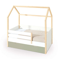 Montessori Hausbett 70x140 cm Holz/weiss · Sogni NB1400