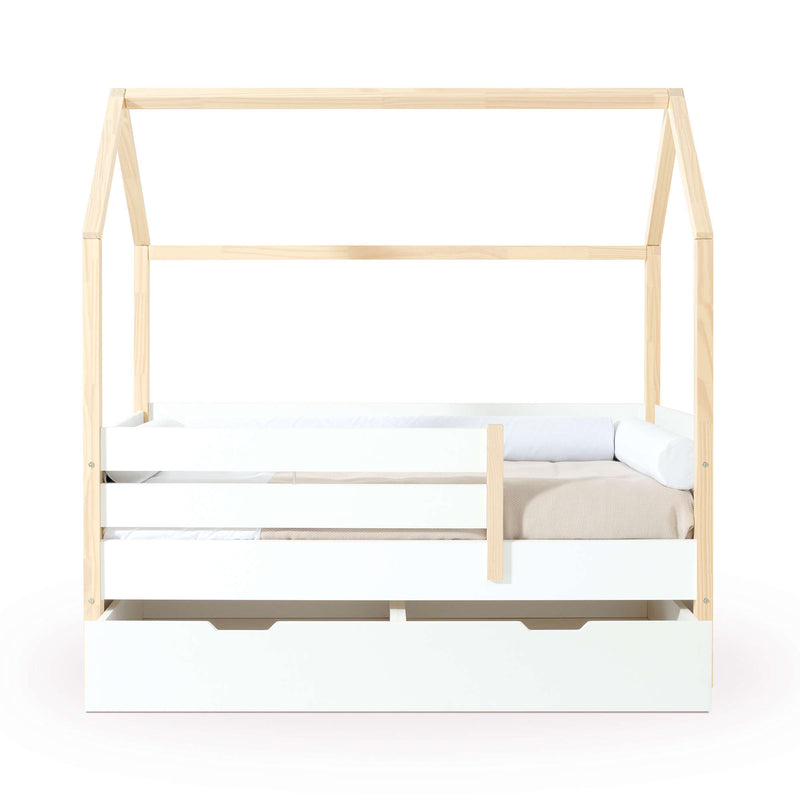 Lit-cabane Montessori 70x140 cm en bois/blanc · Sogni NB1400