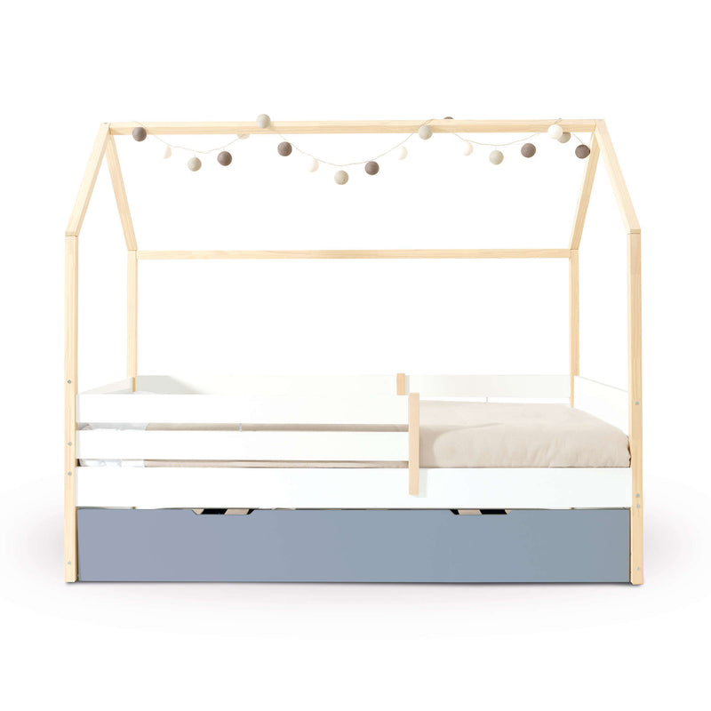 Lit-cabane Montessori 90x200 cm en bois/blanc · Sogni XL NB2000