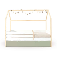 Lit-cabane Montessori 90x200 cm en bois/blanc · Sogni XL NB2000