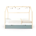 Cama-casita Montessori 90x200 cm madera/blanco · Sogni XL NB2000