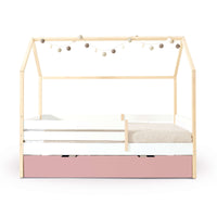 Cama-casinha Montessori 90x200 cm madeira/branco · Sogni XL NB2000