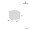 Square pouf in anthracite fabric (43,5 cm x 43,5 cm) · SP105T-T069E