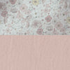 Withe Montessori bed 70x140 cm with pink flowers bedding · Homy