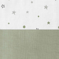 Wooden Montessori bed 90x200 cm with green bedding · Homy Life XL