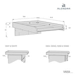 Wooden support for changing mat 80 x 50 cm · V659