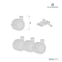 Medidas ruedas opcionales cómoda-cambiador Dadà de Alondra