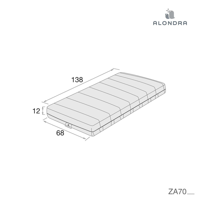 Anti-plagiocefalia mattress for cot 70x170 cm · Sognum ZA70-140