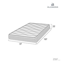 Medidas colchón de visco para camas de 90x190 cm