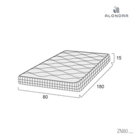 Medidas colchón de visco para cama nido juvenil de 80x180cm