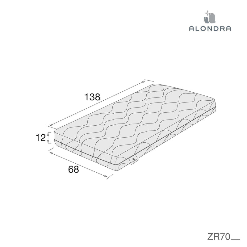 Soja-Matratze für Babybett 70x140 cm · Organic ZR70-140