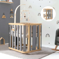 Oval crib 55x70 cm wooden/grey · Crea Plus Uno C354-M5058