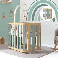 Oval crib 55x70 cm wooden/green · Crea Plus Uno C354-M5057