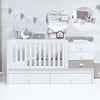 White/beige convertible crib with drawers/trundle bed · Sero Bubble K554-M7753